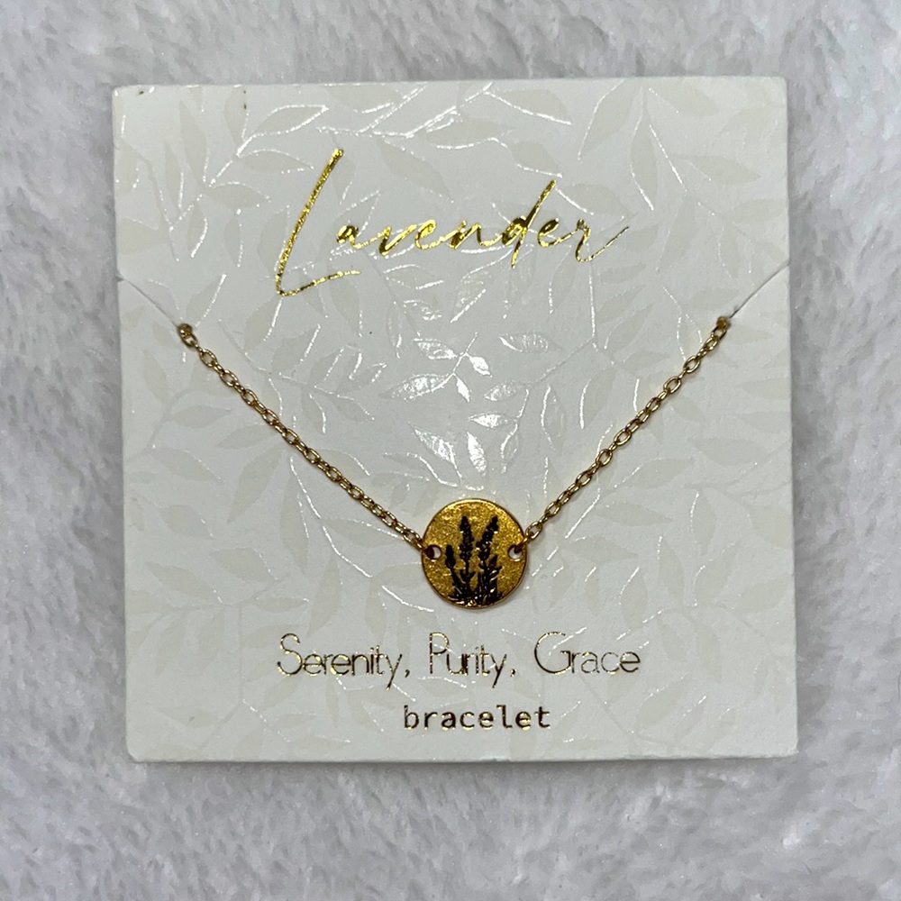 Lavender gold necklace